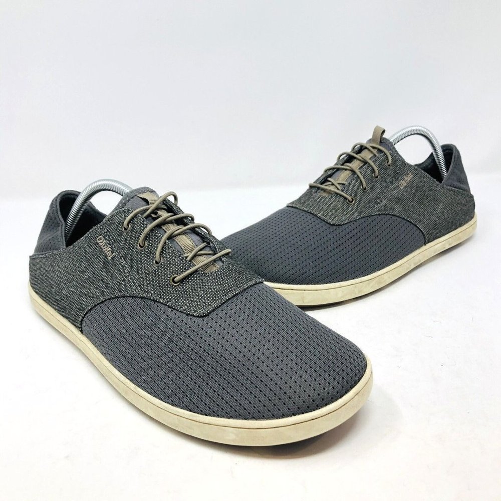 Olukai Shoes Mens 11 Gray Nohea Moku Sneakers Laceless Slip On Casual Comfort